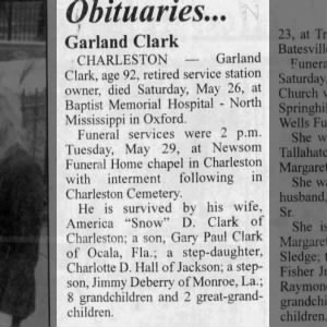 Obituary for Garland Clark